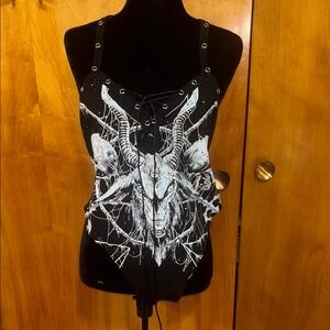 Dolls Kill Widow Lace-Up Women's Bodysuit